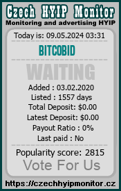 bitcobid.com monitoring by czechhyipmonitor.cz