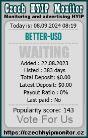 better-usd.biz & czechhyipmonitor.cz