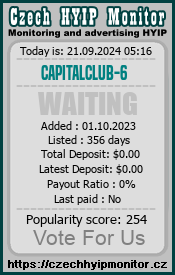 capitalclub-6.cloud & czechhyipmonitor.cz