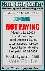 coinshark.cc & czechhyipmonitor.cz