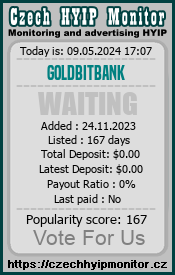 goldbitbank.com & czechhyipmonitor.cz