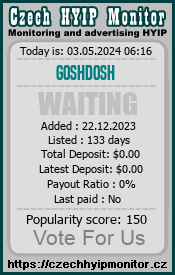 goshdosh.net & czechhyipmonitor.cz