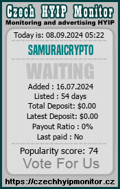 samuraicrypto.pro & czechhyipmonitor.cz