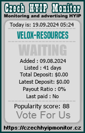 velox-resources.com & czechhyipmonitor.cz