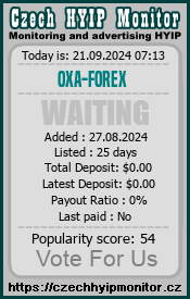 oxa-forex.cfd & czechhyipmonitor.cz