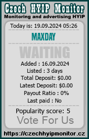 maxday.online & czechhyipmonitor.cz