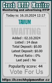 tavium.io & czechhyipmonitor.cz