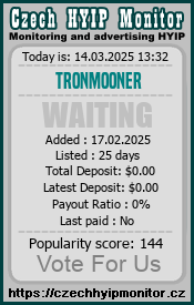 tronmooner.com & czechhyipmonitor.cz