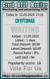 cryptomax.top & czechhyipmonitor.cz