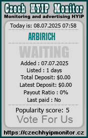 arbirich.io & czechhyipmonitor.cz