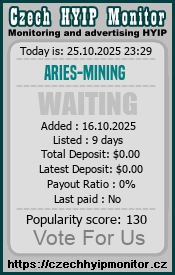aries-mining.com & czechhyipmonitor.cz