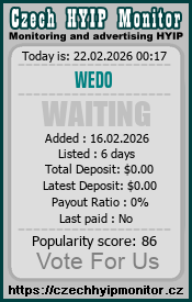 wedo.trading & czechhyipmonitor.cz