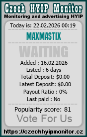 maxmastix.com & czechhyipmonitor.cz